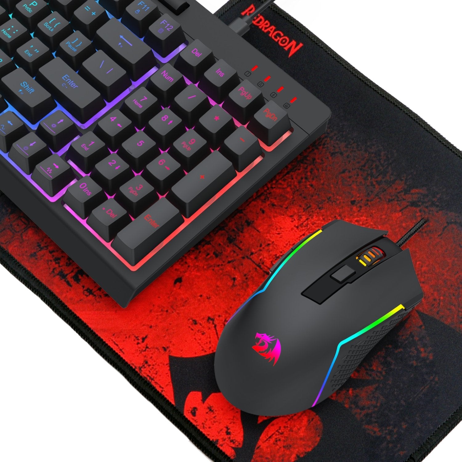Redragon 4-in-1 Keyboard | Mouse | Mousepad | RGB Headset Gaming Combo | dynacor.co.za