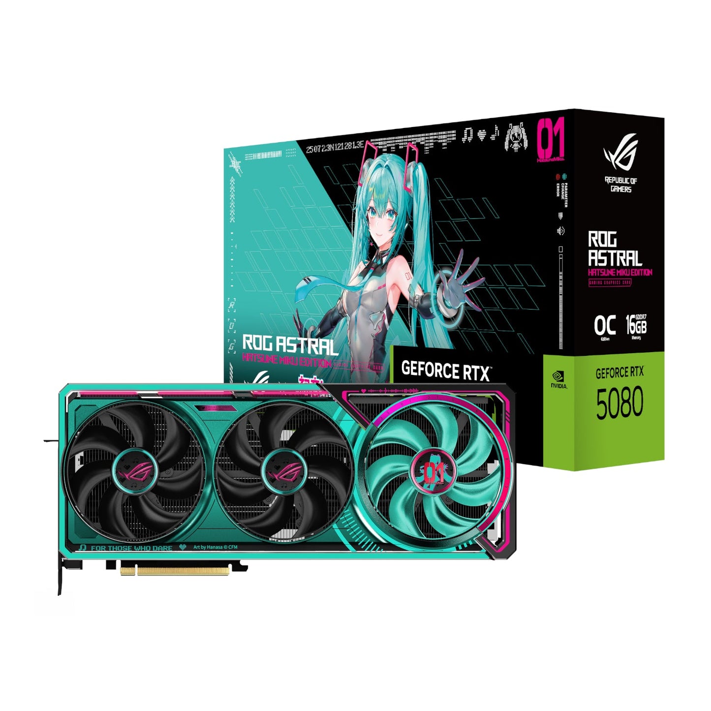 Asus ROG Astral GeForce RTX 5080 16GB GDDR7 OC Hatsune Miku Graphics Card | dynacor.co.za