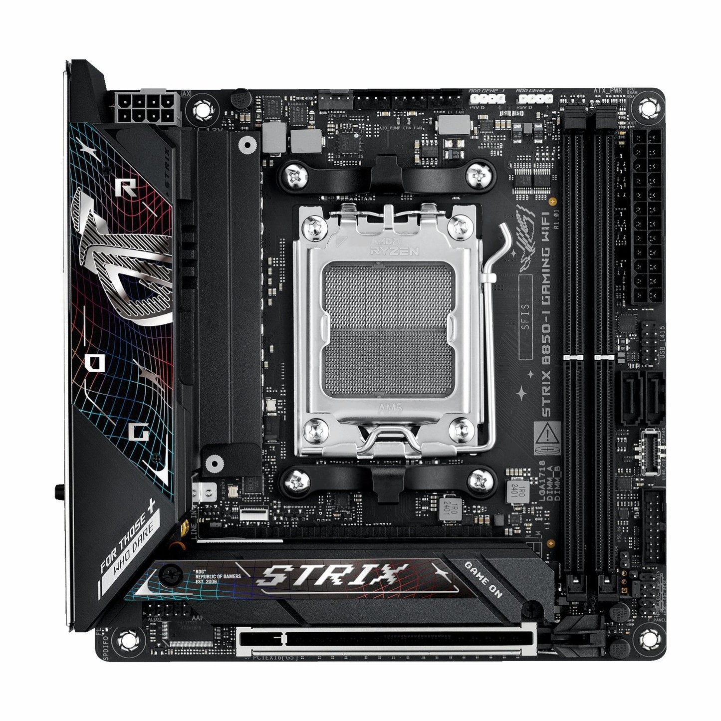 Asus ROG Strix B850-I Gaming WiFi AM5 Mini-ITX Gaming Motherboard | dynacor.co.za