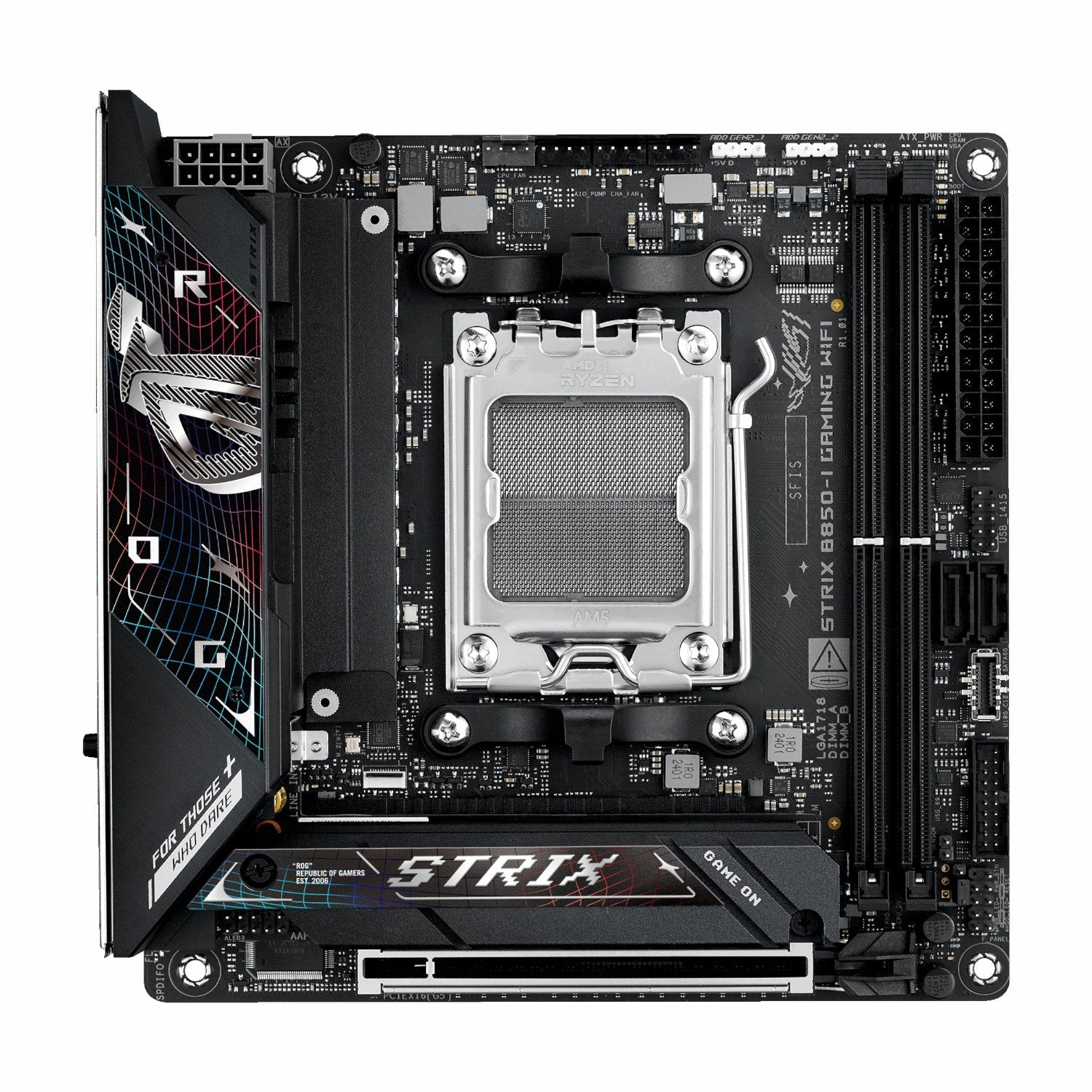 Asus ROG Strix B850-I Gaming WiFi AM5 Mini-ITX Gaming Motherboard | dynacor.co.za