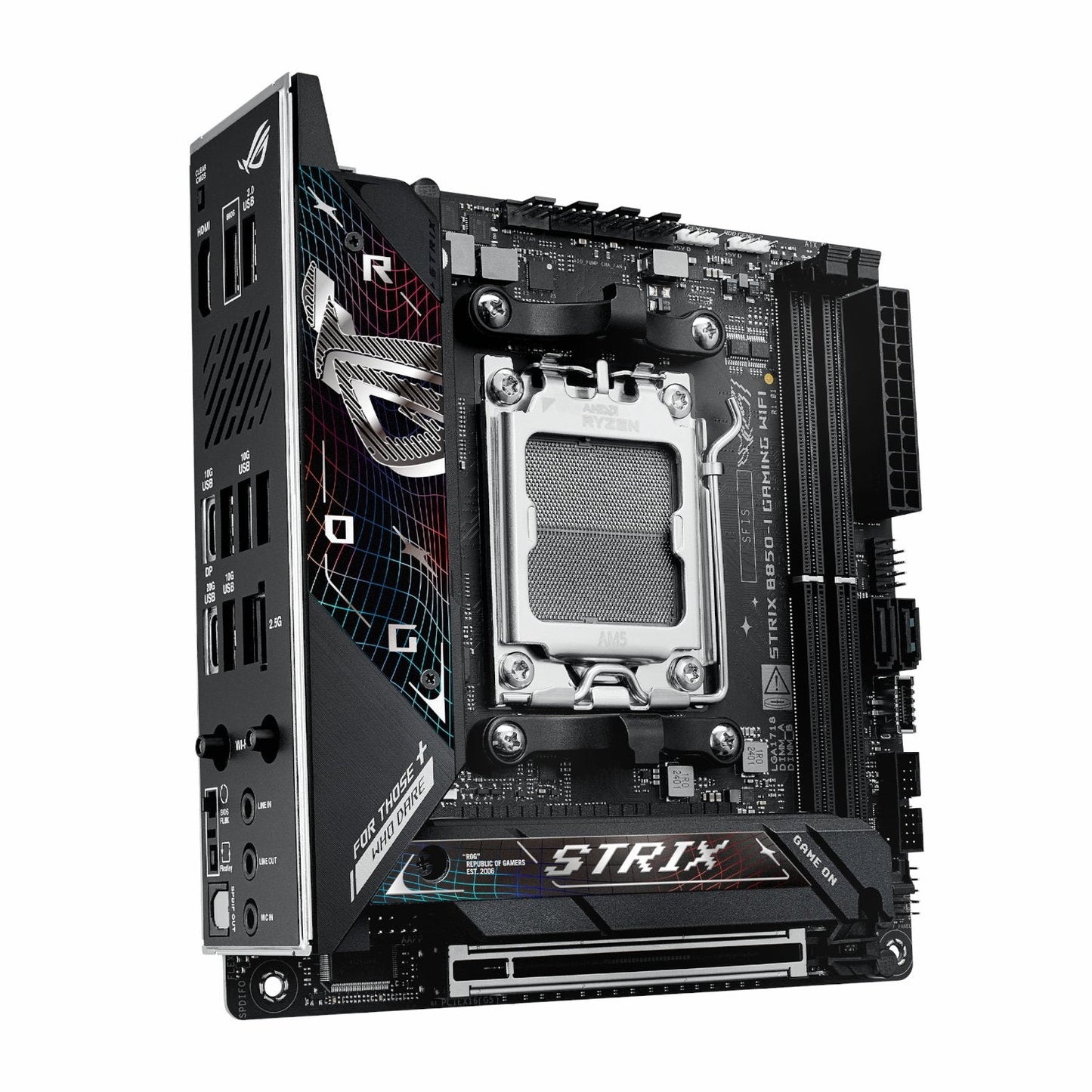 Asus ROG Strix B850-I Gaming WiFi AM5 Mini-ITX Gaming Motherboard | dynacor.co.za
