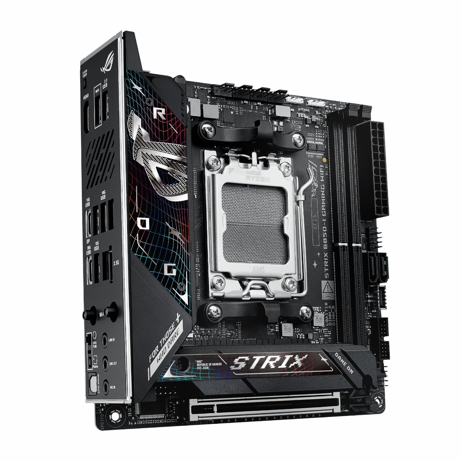 Asus ROG Strix B850-I Gaming WiFi AM5 Mini-ITX Gaming Motherboard | dynacor.co.za