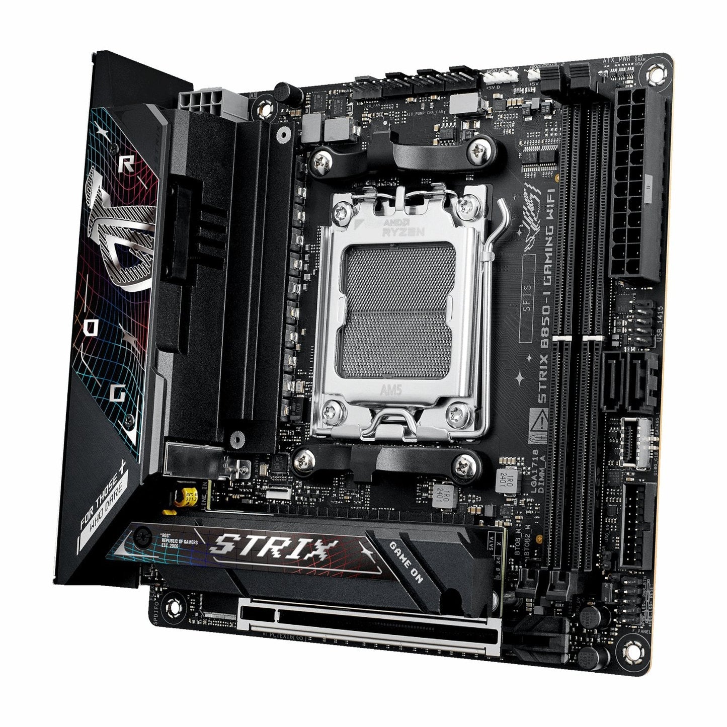 Asus ROG Strix B850-I Gaming WiFi AM5 Mini-ITX Gaming Motherboard | dynacor.co.za
