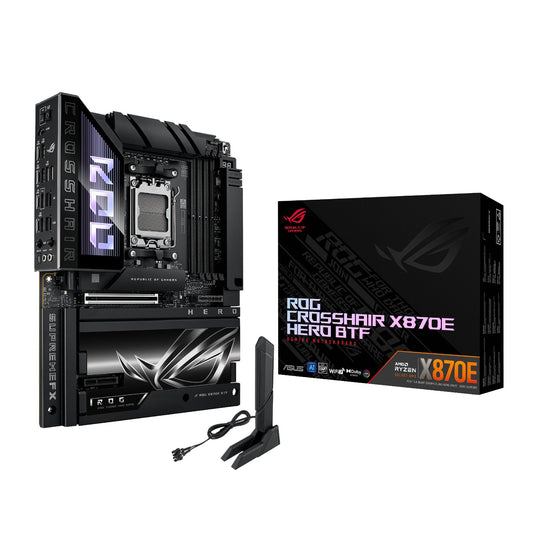 ASUS ROG CROSSHAIR X870E HERO BTF AMD AM5 ATX Gaming Motherboard | dynacor.co.za
