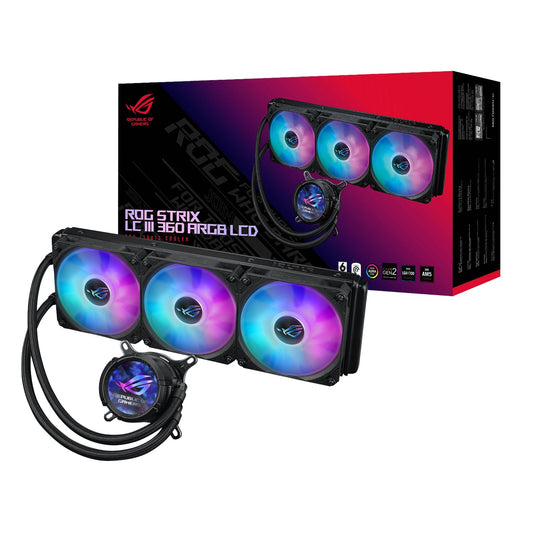 Asus ROG STRIX LC III 360 ARGB LCD All-in-one CPU Liquid Cooler - Black | dynacor.co.za