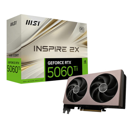 MSI GeForce RTX 5060 Ti 16GB INSPIRE 2X OC Graphics Card | dynacor.co.za