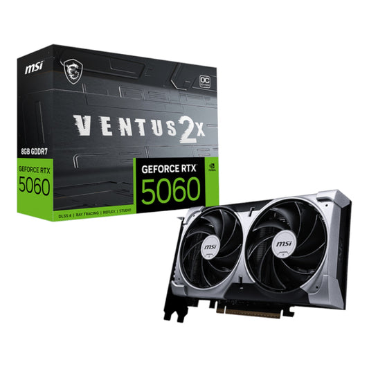 MSI GeForce RTX 5060 VENTUS 2X OC 8GB GDDR7 Graphics Card | dynacor.co.za