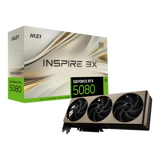 MSI GeForce RTX 5080 16GB INSPIRE 3X OC Graphics Card | dynacor.co.za
