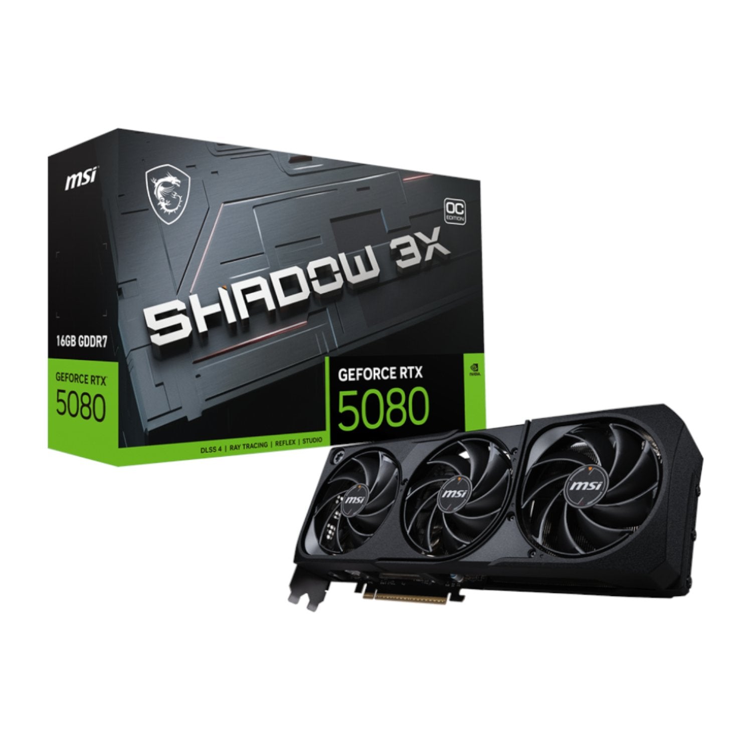 MSI GeForce RTX 5080 SHADOW 3X OC 16GB GDDR7 Graphics Card | dynacor.co.za