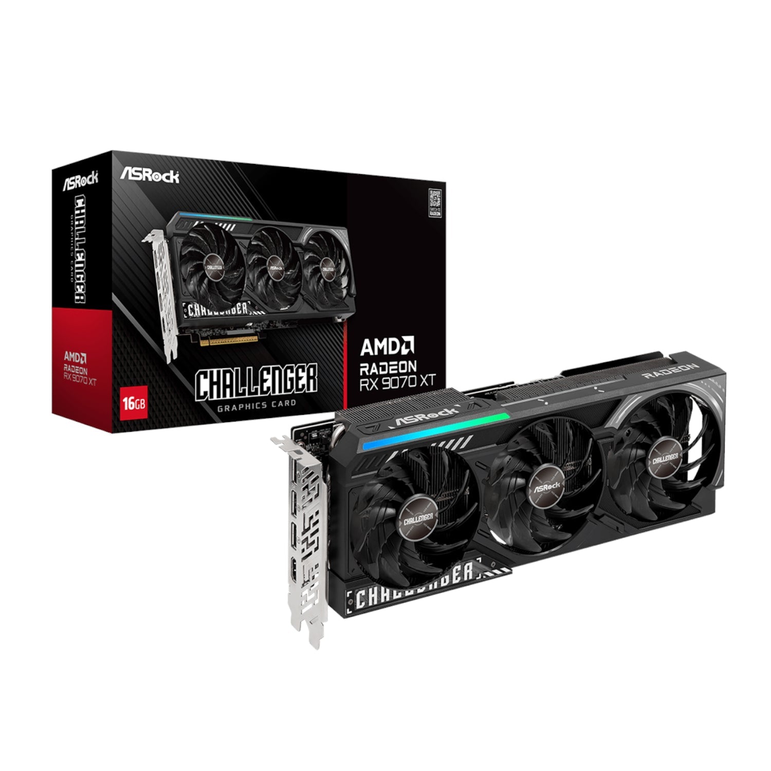 ASRock Radeon RX9070 XT Challenger 16G Graphics Card | dynacor.co.za
