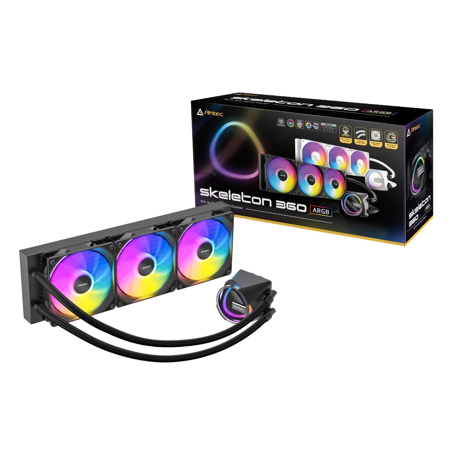 Antec Skeleton 360 ARGB CPU Liquid Cooler Black | dynacor.co.za