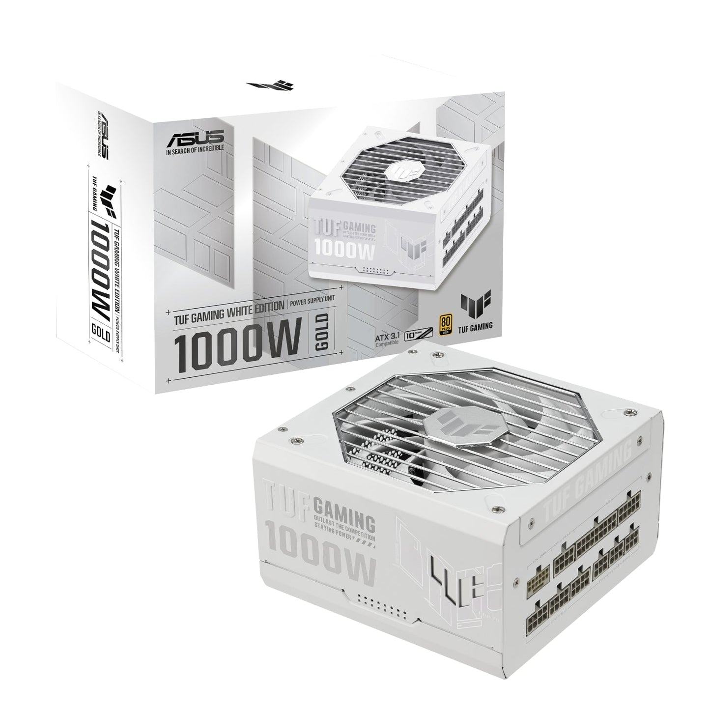 Asus TUF Gaming 1000W 80 PLUS Gold ATX Modular Power Supply - White | dynacor.co.za