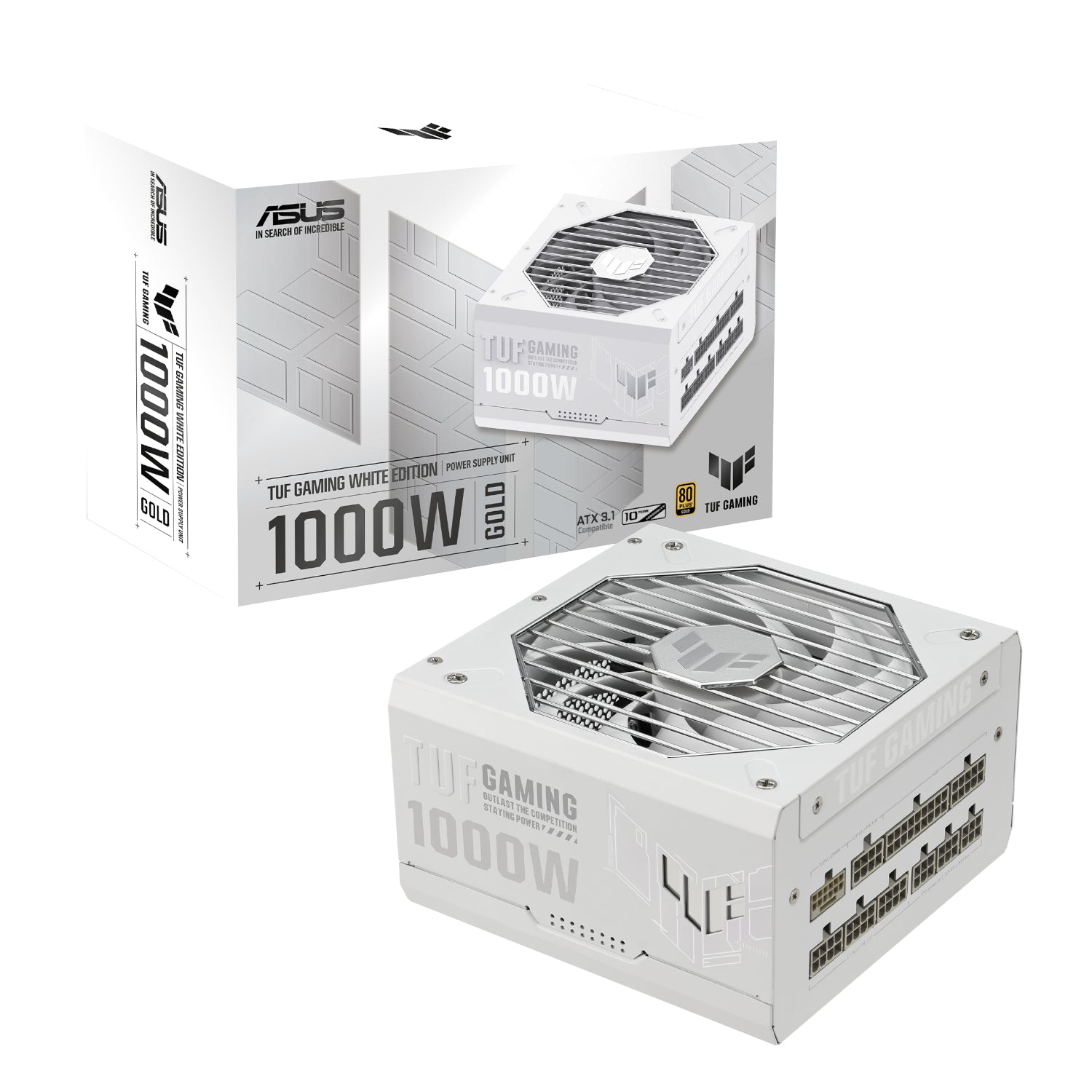 Asus TUF Gaming 1000W 80 PLUS Gold ATX Modular Power Supply - White | dynacor.co.za