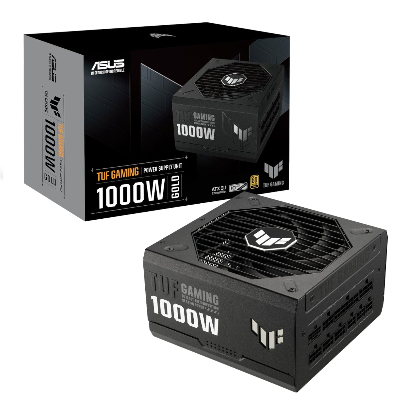Asus TUF Gaming 1000W 80 PLUS Gold ATX Modular Power Supply - Black | dynacor.co.za