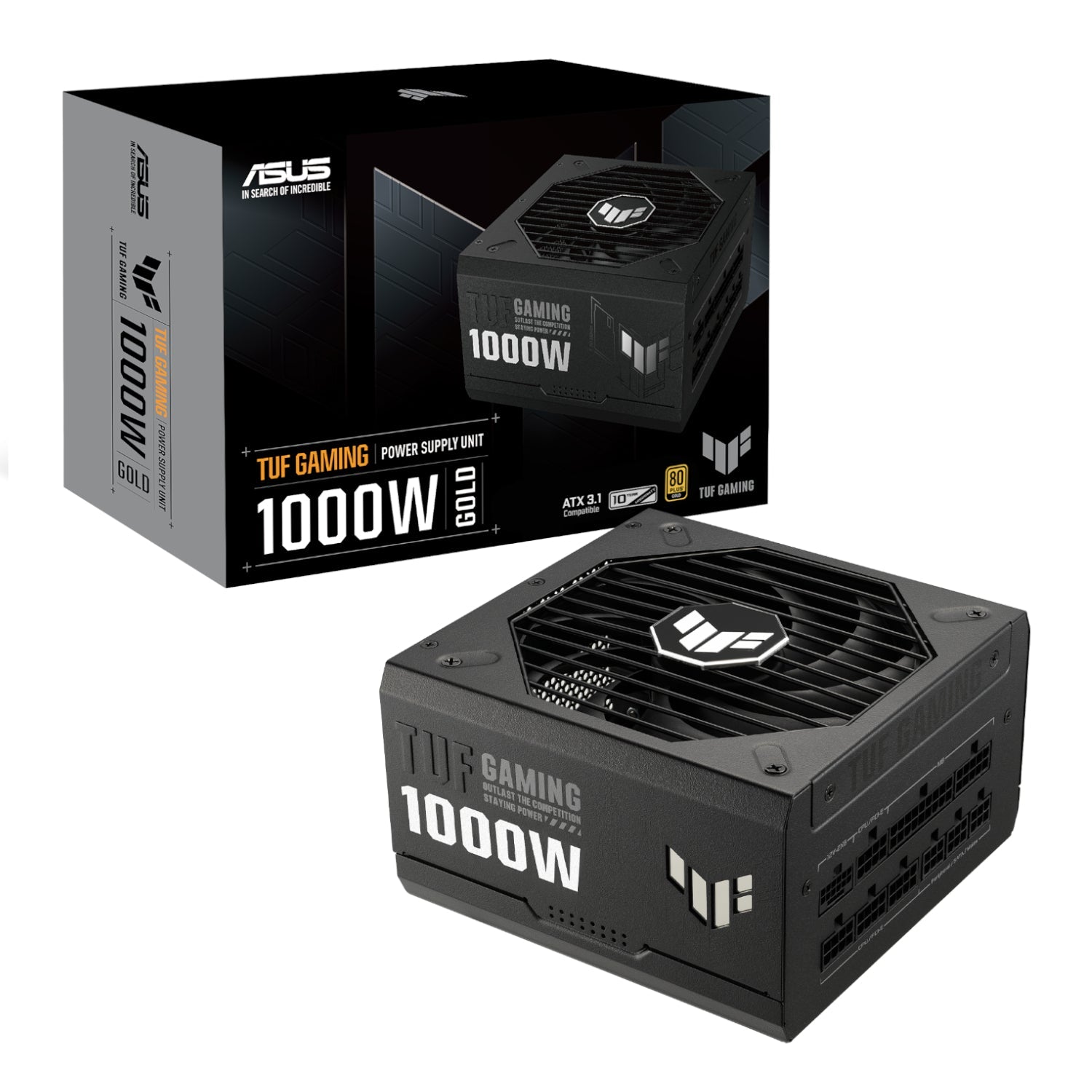 Asus TUF Gaming 1000W 80 PLUS Gold ATX Modular Power Supply - Black | dynacor.co.za