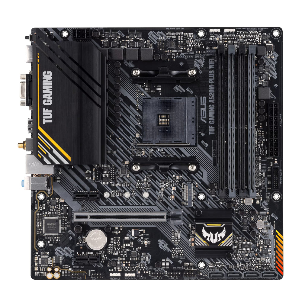 ASUS TUF Gaming A520M-PLUS WiFi AM4 M-ATX Gaming Motherboard | dynacor.co.za