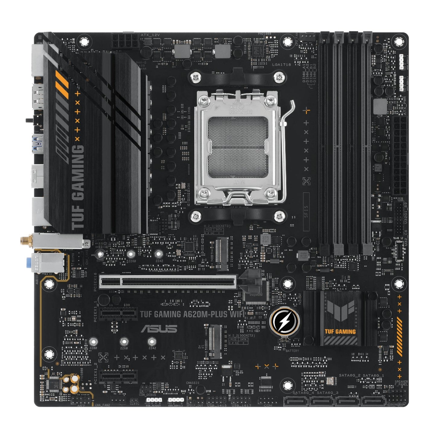 Asus TUF Gaming A620M-PLUS AM5 WIFI M-ATX Motherboard | dynacor.co.za