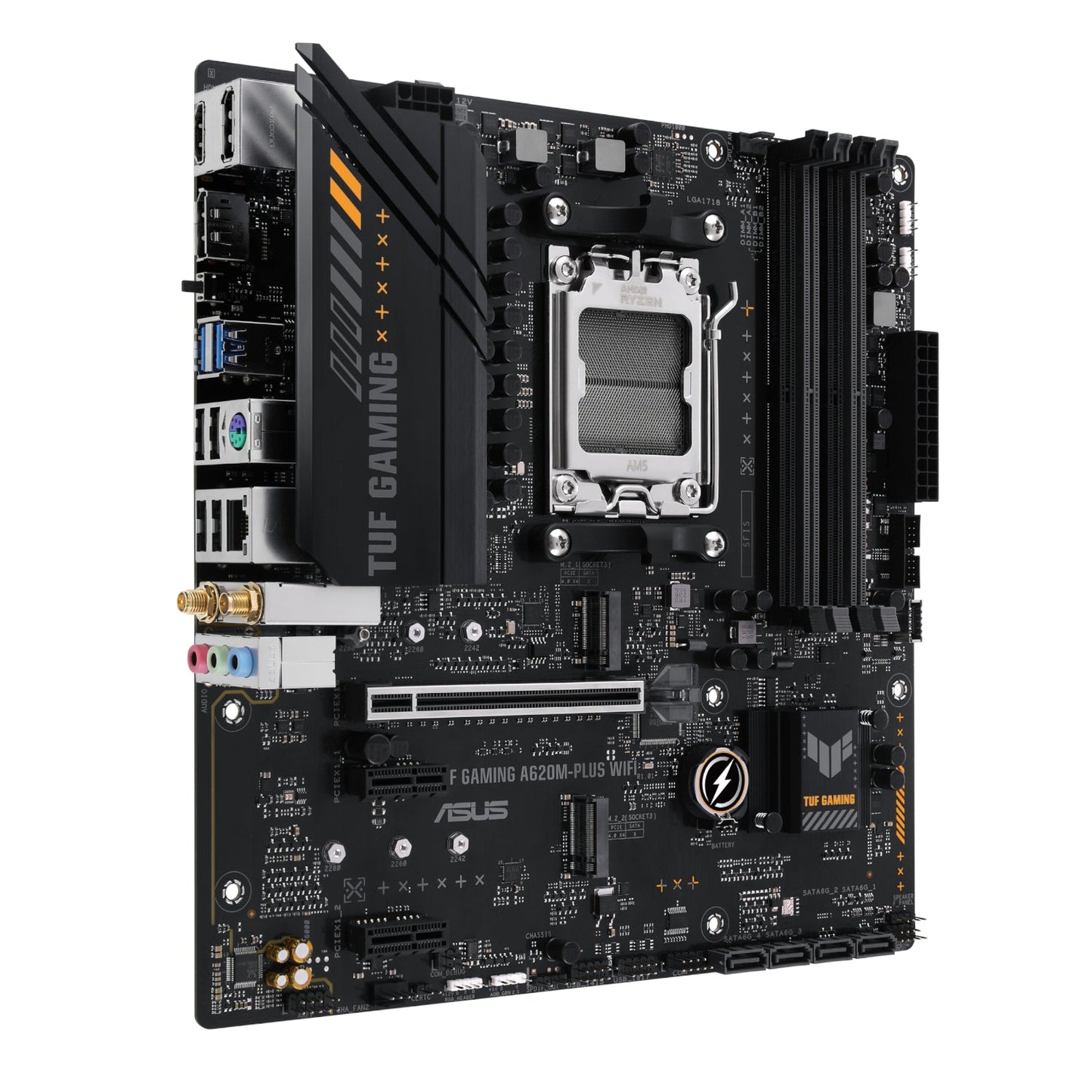 Asus TUF Gaming A620M-PLUS AM5 WIFI M-ATX Motherboard | dynacor.co.za
