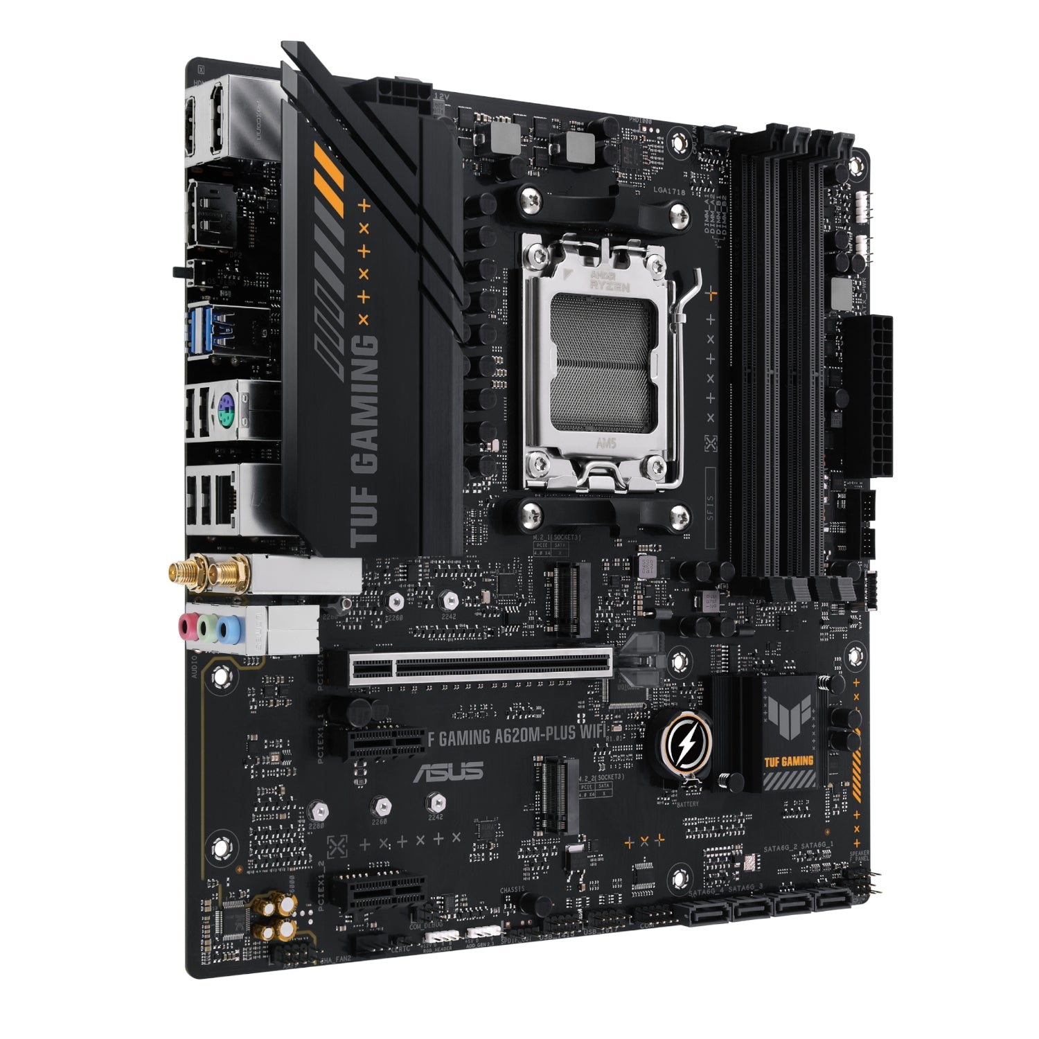 Asus TUF Gaming A620M-PLUS AM5 WIFI M-ATX Motherboard | dynacor.co.za