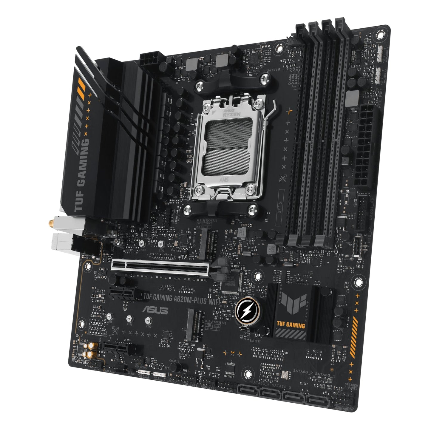 Asus TUF Gaming A620M-PLUS AM5 WIFI M-ATX Motherboard | dynacor.co.za