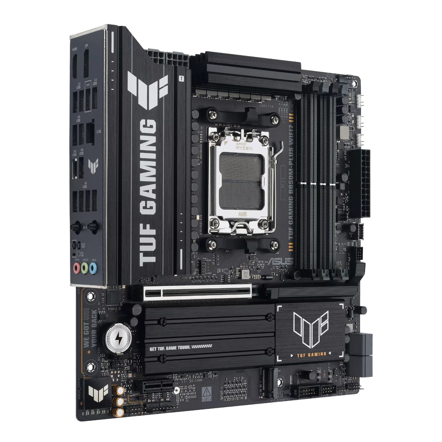 ASUS TUF Gaming B850M-Plus WIFI AMD AM5 M-ATX Gaming Motherboard | dynacor.co.za