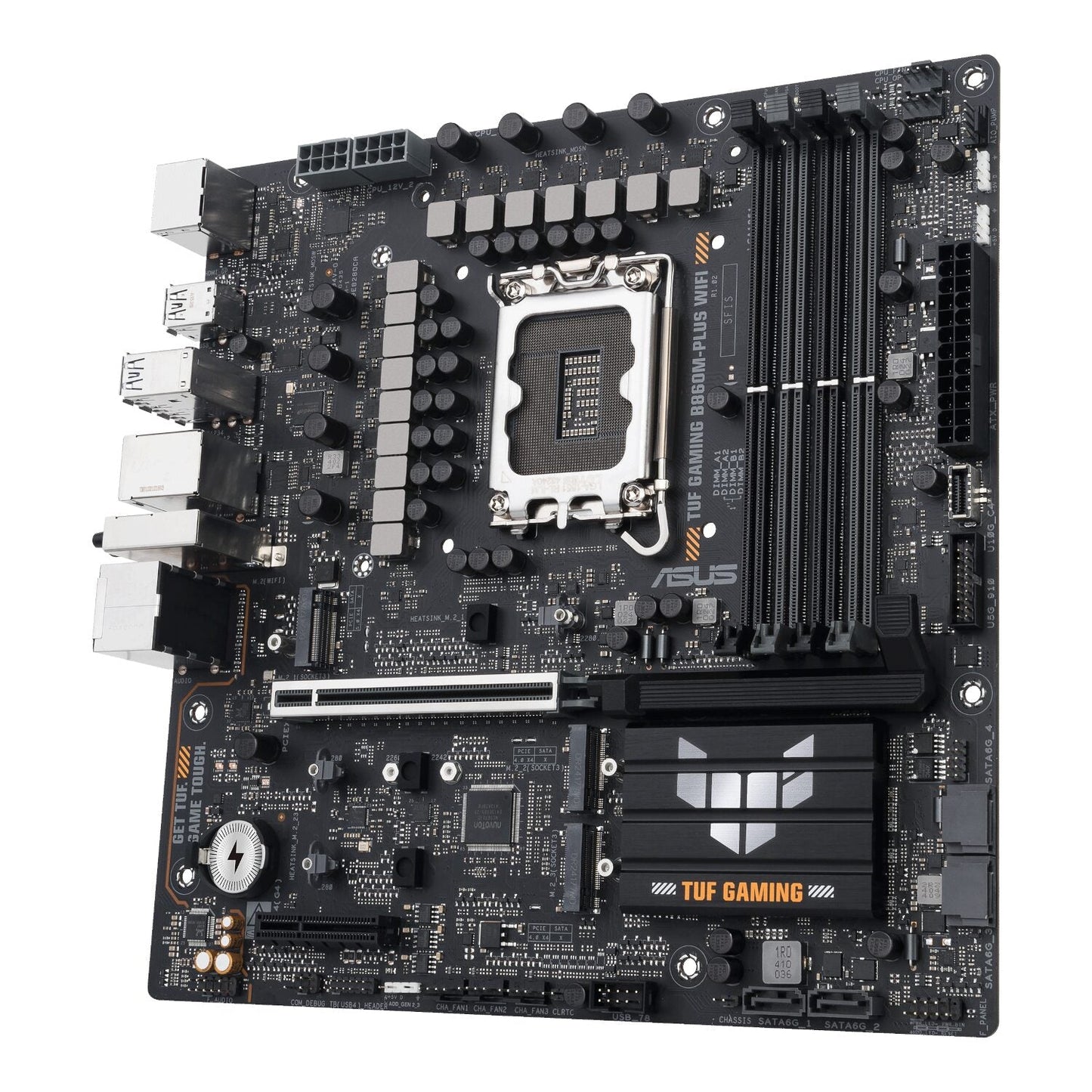 Asus TUF Gaming B860M-Plus Wi-Fi M-ATX Motherboard – Intel LGA1851, DDR5, PCIe 5.0. Wi-Fi 7 | dynacor.co.za