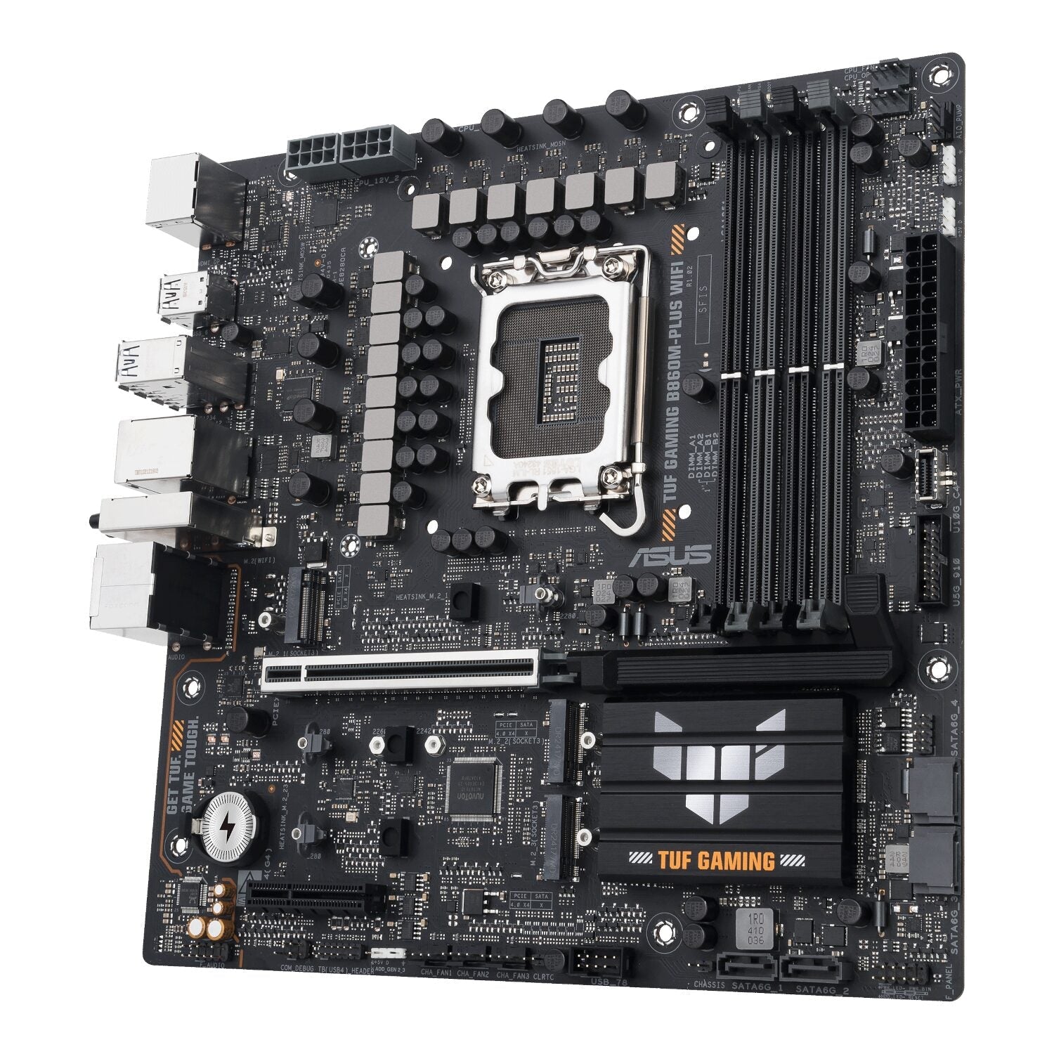 Asus TUF Gaming B860M-Plus Wi-Fi M-ATX Motherboard – Intel LGA1851, DDR5, PCIe 5.0. Wi-Fi 7 | dynacor.co.za