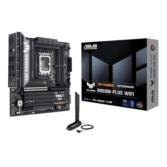 Asus TUF Gaming B860M-Plus Wi-Fi M-ATX Motherboard – Intel LGA1851, DDR5, PCIe 5.0. Wi-Fi 7 | dynacor.co.za