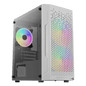 Aerocool Trinity Mini White tower case - 2x 140mm and 1x 120mm RGB included - Micro ATX - 2x3.5'' or 3x 2.5'' - 240mm radiator | dynacor.co.za