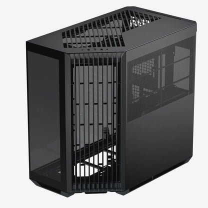 Aerocool APNX V1 premium Black mid-tower ATX case -Supports up to 10 fans -  6x2.5'' or 2x 3.5'' - 360mm radiator; 4 fans +Hub | dynacor.co.za