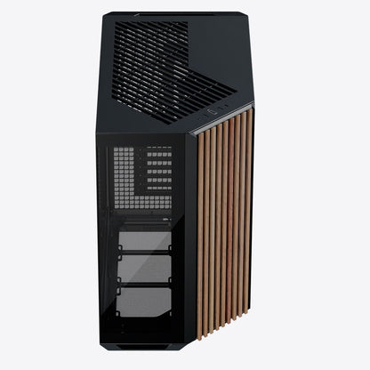 Aerocool APNX V1 premium Black and Wood mid-tower ATX case -Supports up to 10 fans -  6x2.5'' or 2x 3.5'' - 360mm radiator - | dynacor.co.za
