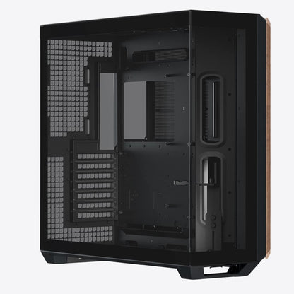 Aerocool APNX V1 premium Black and Wood mid-tower ATX case -Supports up to 10 fans -  6x2.5'' or 2x 3.5'' - 360mm radiator - | dynacor.co.za