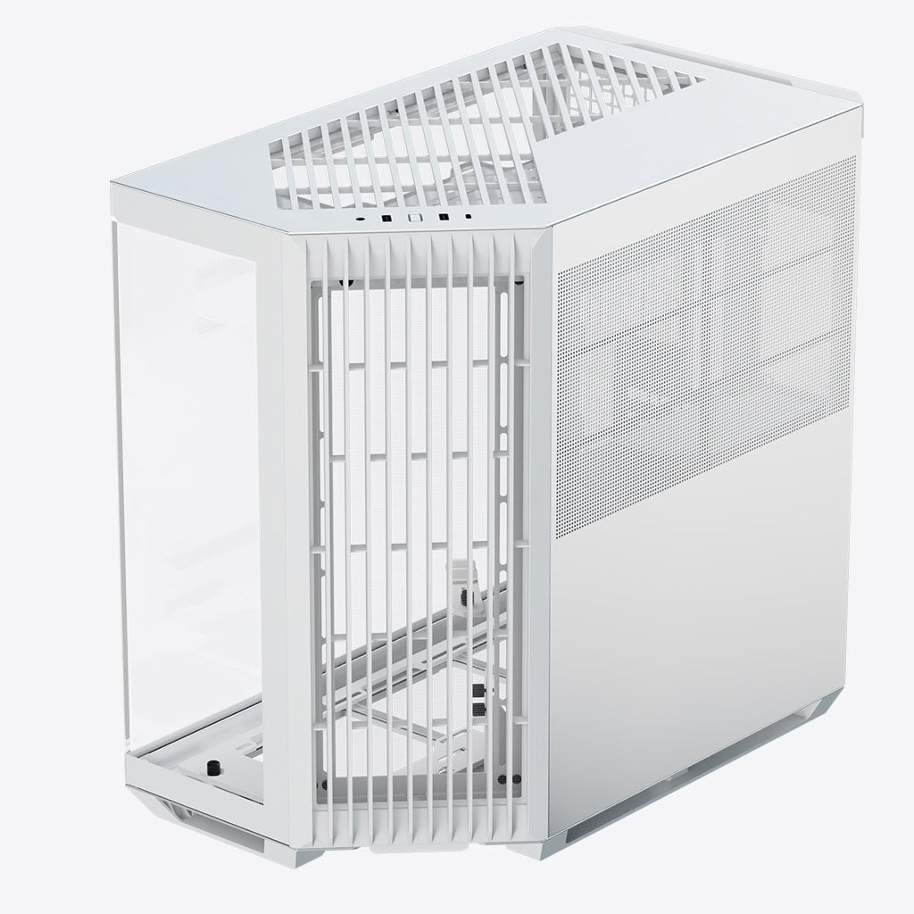 Aerocool APNX V1 premium White mid-tower ATX case -Supports up to 10 fans -  6x2.5'' or 2x 3.5'' - 360mm radiator - 4 fans + Hub | dynacor.co.za