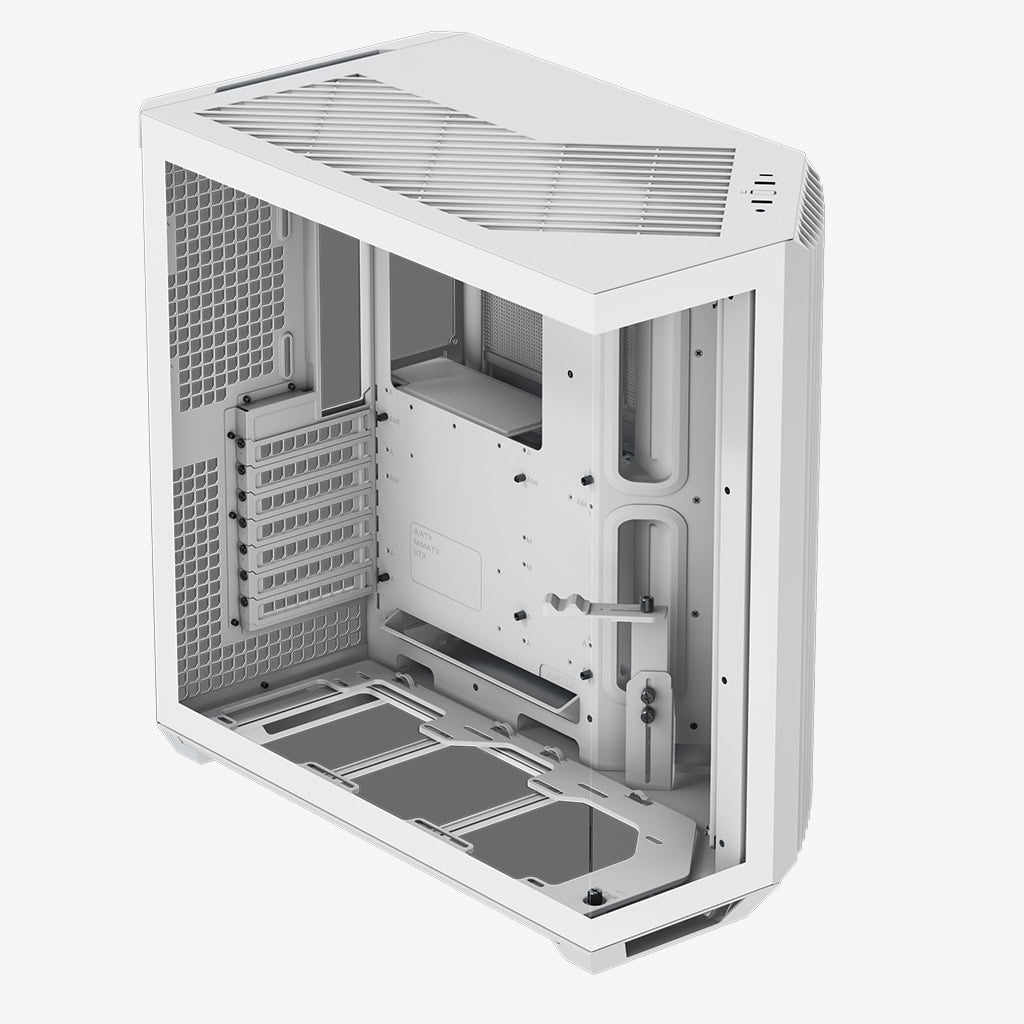 Aerocool APNX V1 premium White mid-tower ATX case -Supports up to 10 fans -  6x2.5'' or 2x 3.5'' - 360mm radiator - 4 fans + Hub | dynacor.co.za