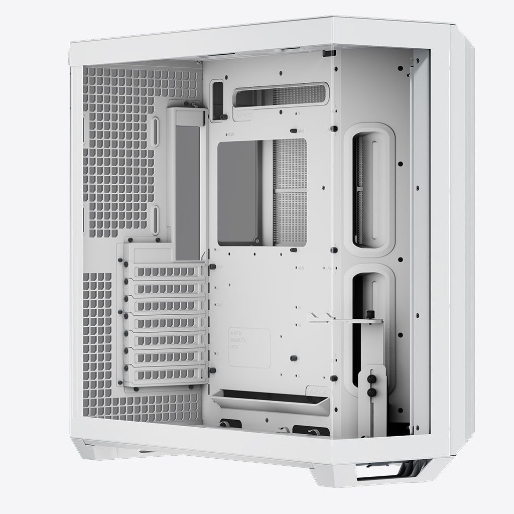 Aerocool APNX V1 premium White mid-tower ATX case -Supports up to 10 fans -  6x2.5'' or 2x 3.5'' - 360mm radiator - 4 fans + Hub | dynacor.co.za
