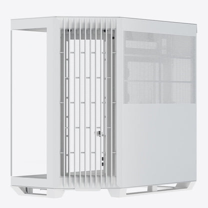 Aerocool APNX V1 premium White mid-tower ATX case -Supports up to 10 fans -  6x2.5'' or 2x 3.5'' - 360mm radiator - 4 fans + Hub | dynacor.co.za