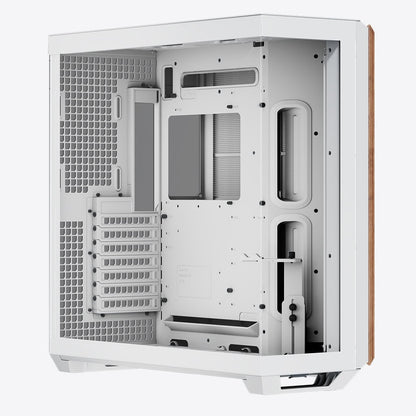 Aerocool APNX V1 premium White and Wood mid-tower ATX case -Supports up to 10 fans -  6x2.5'' or 2x 3.5'' - 360mm radiator - | dynacor.co.za