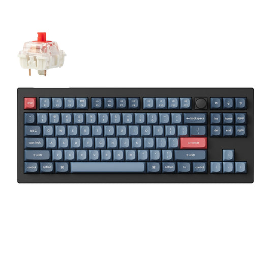Keychron V3 Max QMK/VIA 80% Wireless Custom Mechanical Keyboard (Red Switch) – Carbon Black | dynacor.co.za