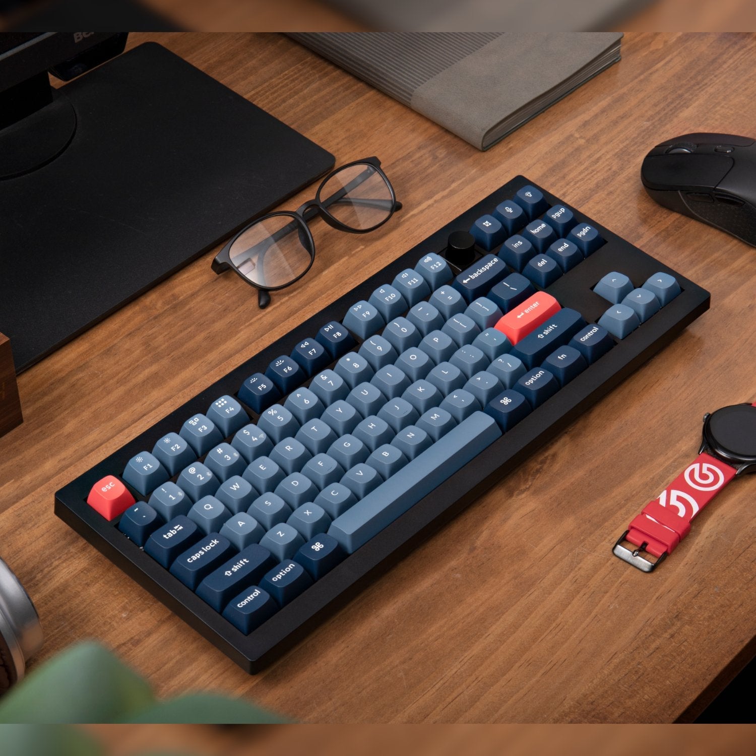 Keychron V3 Max QMK/VIA 80% Wireless Custom Mechanical Keyboard (Red Switch) – Carbon Black | dynacor.co.za