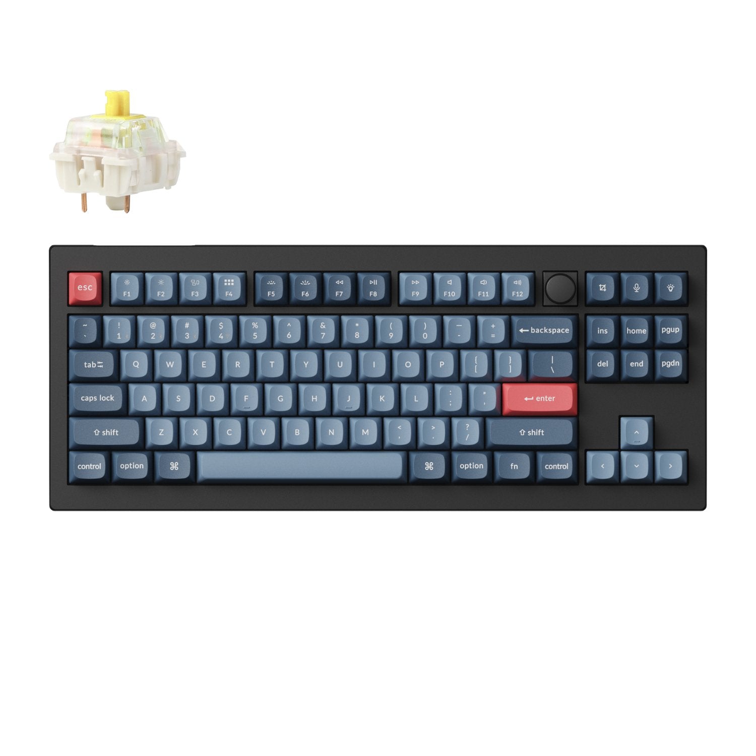 Keychron V3 Max QMK/VIA 80% Wireless Custom Mechanical Keyboard (Banana Switch) – Carbon Black | dynacor.co.za