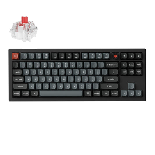 Keychron V3 Ultra 80% 8K Red Switch Hot-Swap RGB Wireless Keyboard - Black | dynacor.co.za