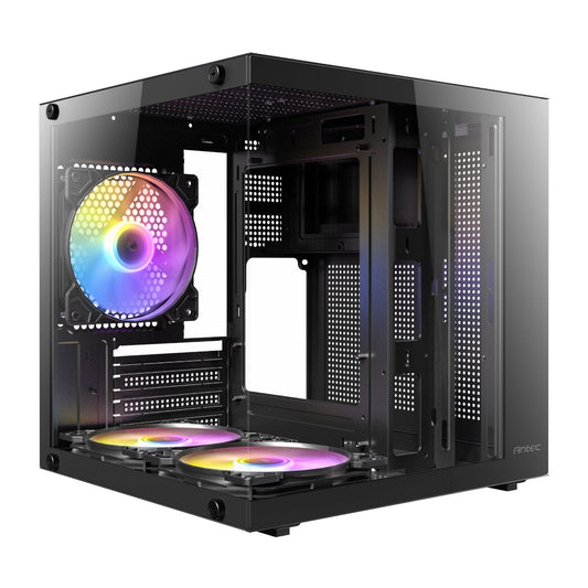 Antec VCX10M RGB Micro-ATX | ITX ARGB Mini -Tower Gaming Chassis - Black | dynacor.co.za
