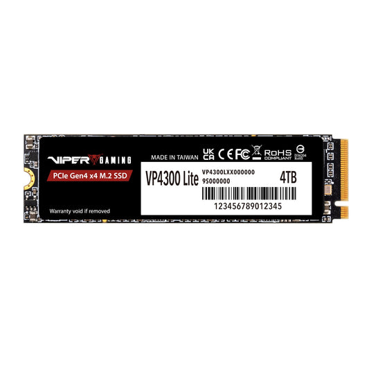 Patriot VP4300 Lite 4TB M.2 PCIe Gen 4 x4 NVMe SSD | dynacor.co.za