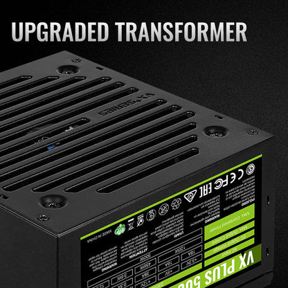 Aerocool VX PLUS 500W  PSU - ATX 24 PIN; 1x 4+4PIN CPU; 3x SATA; 3x PATA; 1x PCIe 6+2PIN | dynacor.co.za