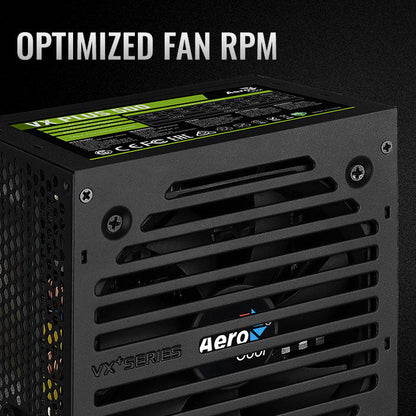 Aerocool VX PLUS 500W  PSU - ATX 24 PIN; 1x 4+4PIN CPU; 3x SATA; 3x PATA; 1x PCIe 6+2PIN | dynacor.co.za