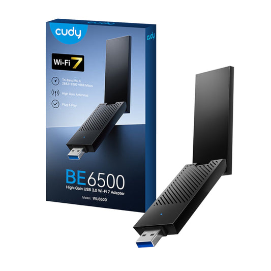 Cudy BE6500 Tir-Band Wi-Fi7 USB 3.0 Adapter | dynacor.co.za