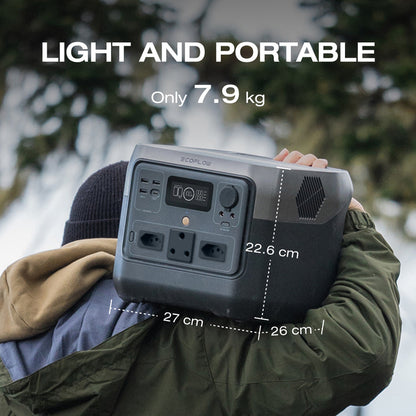 ECOFLOW RIVER 2 PRO Portable Power Station 768Wh battery 800W output 220W Solar Charger - SA Socket | dynacor.co.za