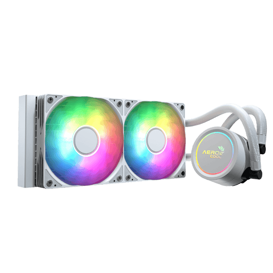 Aerocool Abyss L240 White - 240mm ARGB Liquid Cooler - Intel LGA1851/LGA1700   - AMD AM4/AM5. | dynacor.co.za
