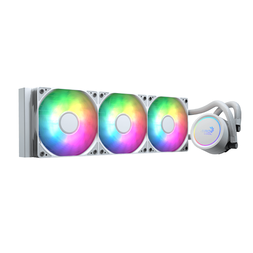 Aerocool Abyss L360 White - 360mm ARGB Liquid Cooler - Intel LGA1851/LGA1700   - AMD AM4/AM5. | dynacor.co.za