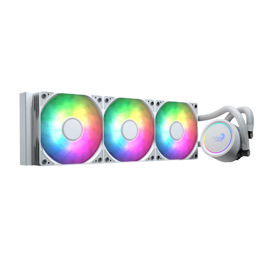 Aerocool Abyss L360 White - 360mm ARGB Liquid Cooler - Intel LGA1851/LGA1700   - AMD AM4/AM5. | dynacor.co.za